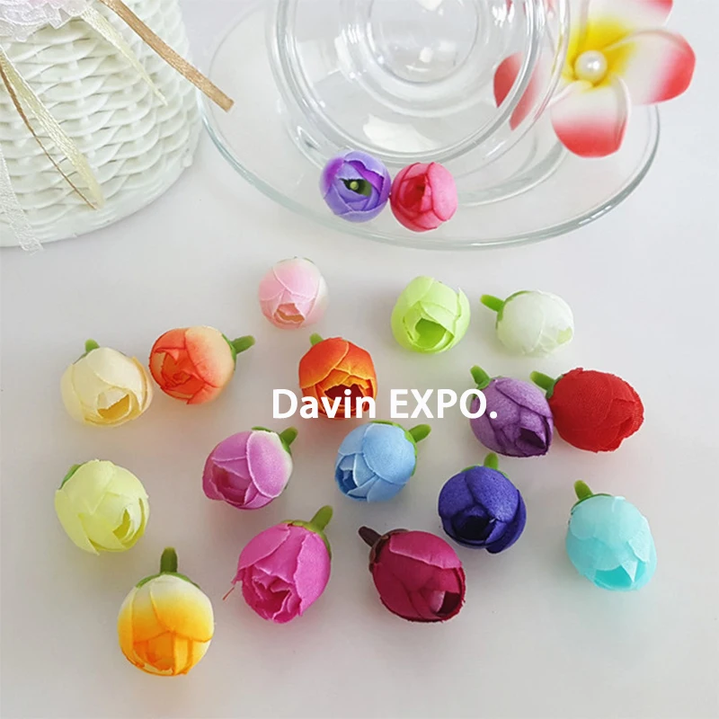 10 шт. Мини искусственные цветы маленький чайный бутон розы для DIY аксессуары