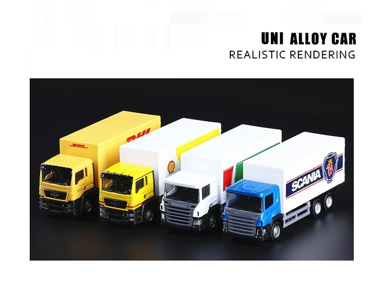 Точная имитация эксклюзивный Diecasts& Toy Vehicles RMZ городской автомобиль Стайлинг MAN контейнер грузовик 1: 64 модель грузовика из сплава потяните автомобиль