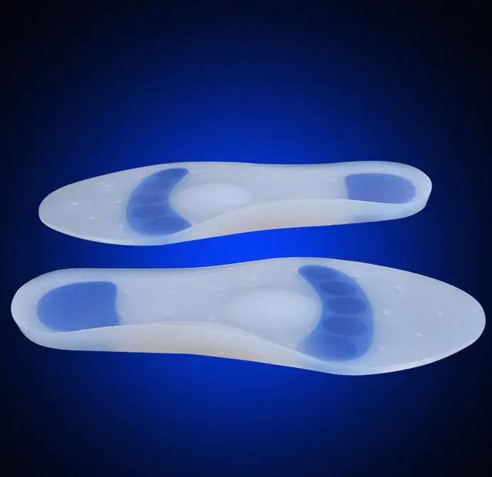 100% силиконовые обувные стельки для мужчин и женщин облегчения боли в пятке