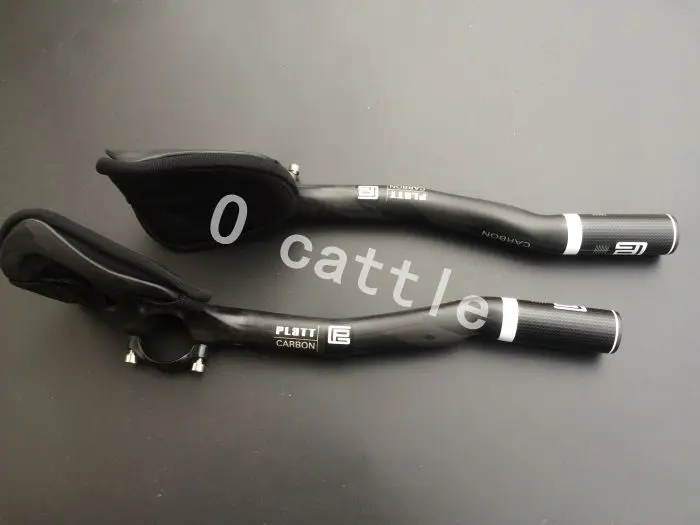 Carbono fibra DE Bicicleta DE estrada o apoio braco resto guiador tt aerobar Triathlon bar Bicicleta guiador pecas - Цвет: Белый
