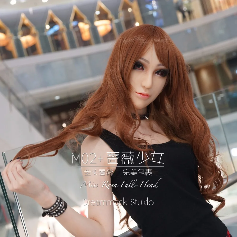 (M02) Вечерние Маски на Хеллоуин ручная работа кроссдресс силиконовая маска с