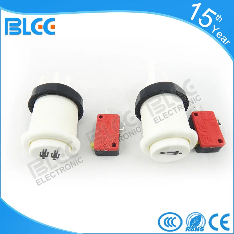 DIY arcade kit illuminated joystick 32mm pushbuttons with led microswitch 2players usb to jamma 1P 2P usa button | Спорт и