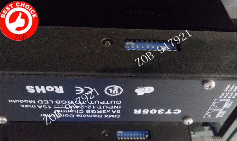 3 канала* 5A высокой мощности DMX512 декодер, CT305R контроллер для RGB потолочный светильник, светодиодные полосы света, розничная торговля