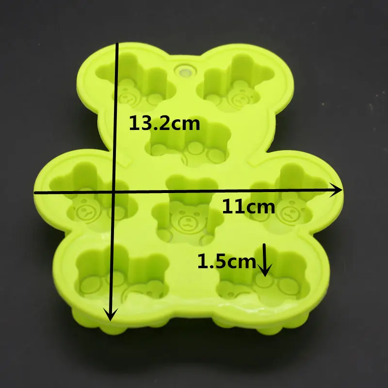 Медведь образный Малый силиконовый шоколадная Форма Силиконовый гелевый