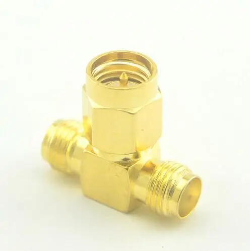 2 Pieces SMA Adapter RP Plug Male to Jack Female 3 Way Connector | Обустройство дома