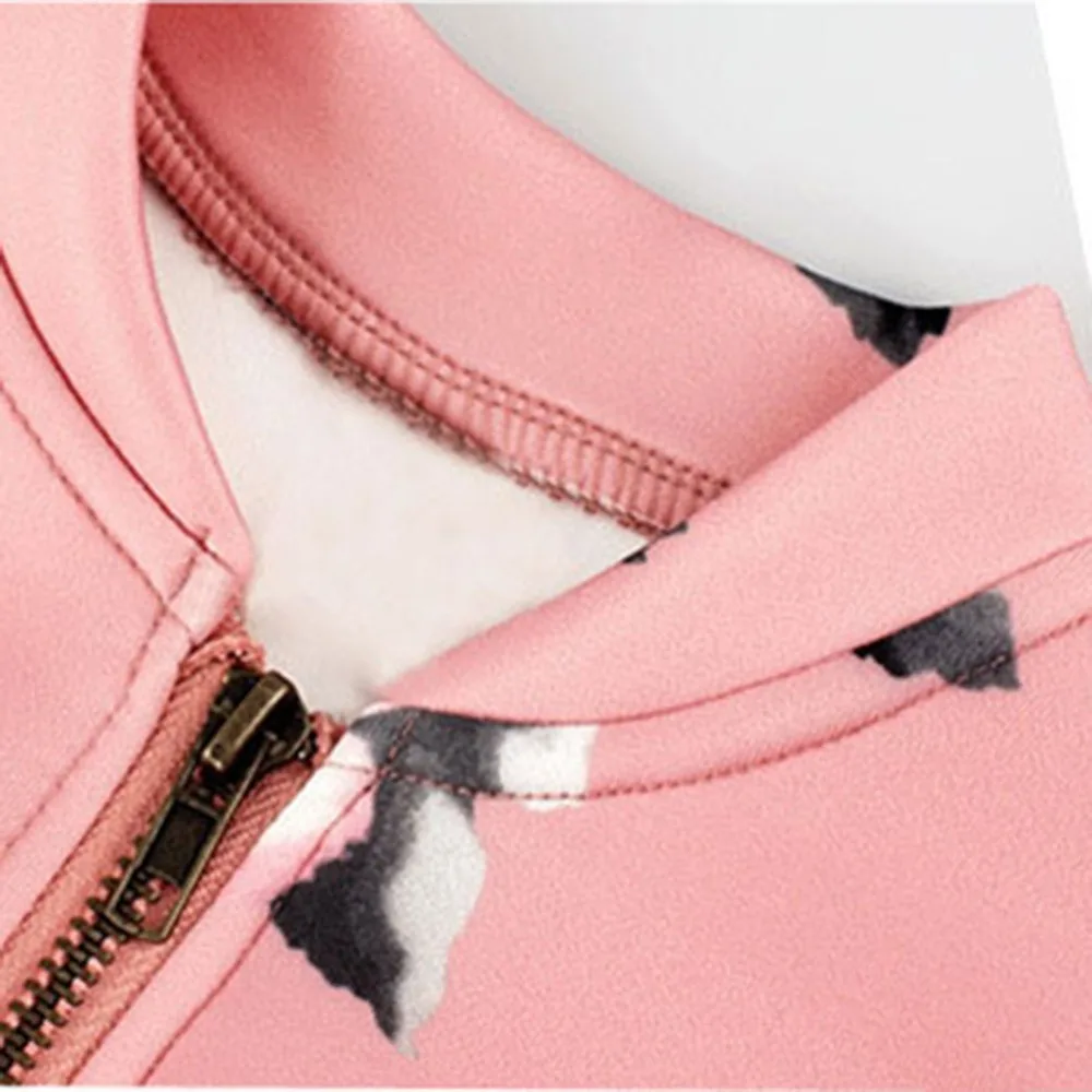 Хлопковое стильное осеннее пальто с цветочным принтом куртка на молнии для