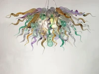 hand blown stained glass chandelier fixtures