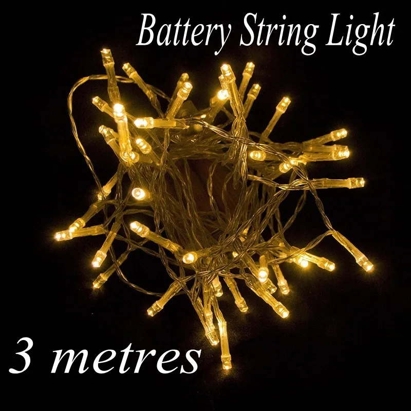 Светодиодная гирлянда работающая от батарейки 3 м 30 светодиодный одов|led string lights