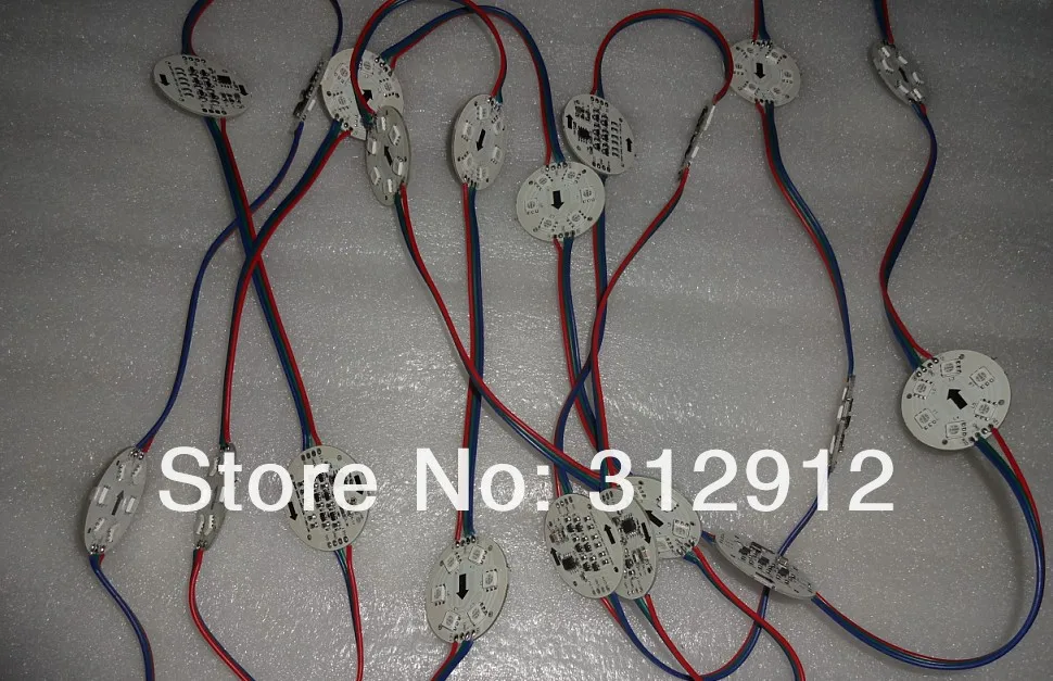 20pcs 38 мм Диаметр WS2811 пиксельный модуль, не-водопро; 1,44 Вт; вход DC12V