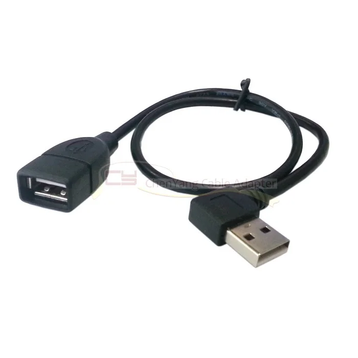 Zihan 480 Мбит/с USB 2,0 Левый Угловой 90 градусов Тип мужчин и женщин Удлинительный кабель 10 см/20 см/40 см