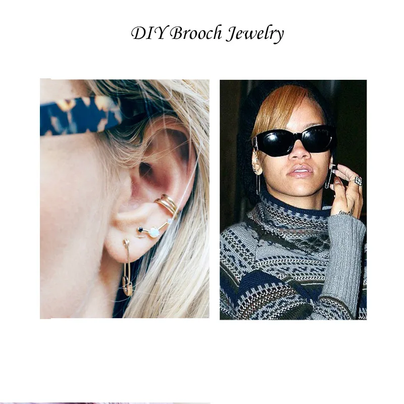 FUNIQUE Fashion 10 шт. серебряные броши в форме горного хрусталя булавки для