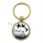 Женский брелок для ключей, простой винтажный черный белый художественный брелок для ключей ручной работы, подарок KC194