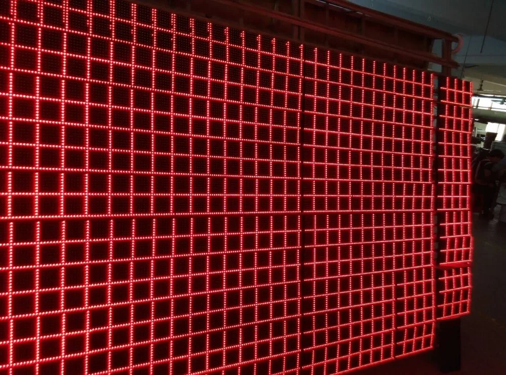 TEEHO один красный светодиодный модуль p10 рекламная вывеска экран дисплей открытый