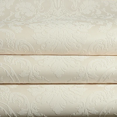 Винтажные классические бежевые современные Дамасские обои из нетканого