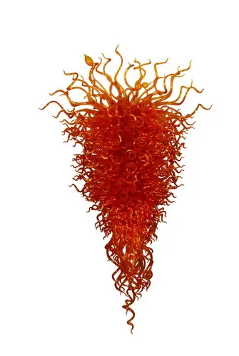 

Beautiful Luxurious Modern Red Flower Chandelier Hand Blown Murano Glass for Cafe
