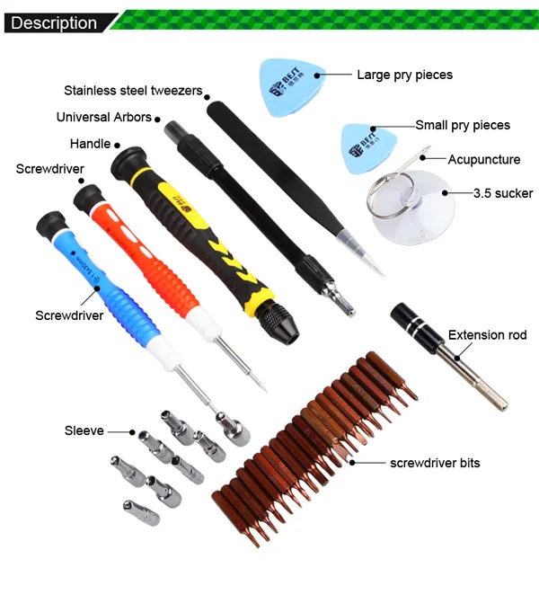 Набор инструментов Crazyfier 38 в 1, Прецизионная отвертка для ремонта мобильных телефонов и iPhone от AliExpress WW
