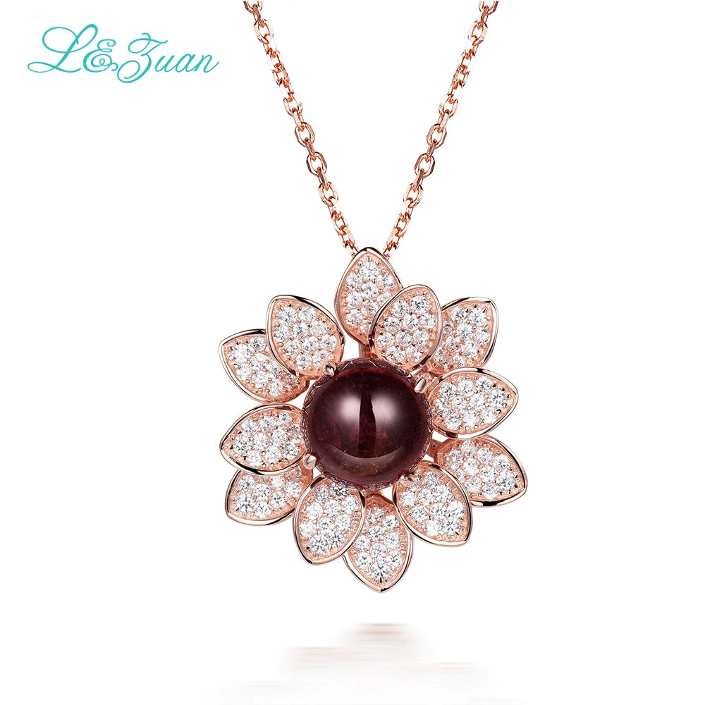 L & zuan 2.86ct ожерелье из турмалина высокого качества 925 пробы серебро ювелирные