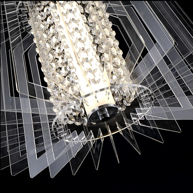 GETOP современный Акрил Droplight рыба-линии светодиодный чип инженерно подвесной