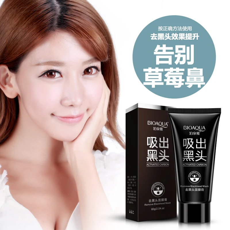 1 шт. BIOAQUA 60 г всасывающая черная маска Глубокая чистка носа Удаление угрей для