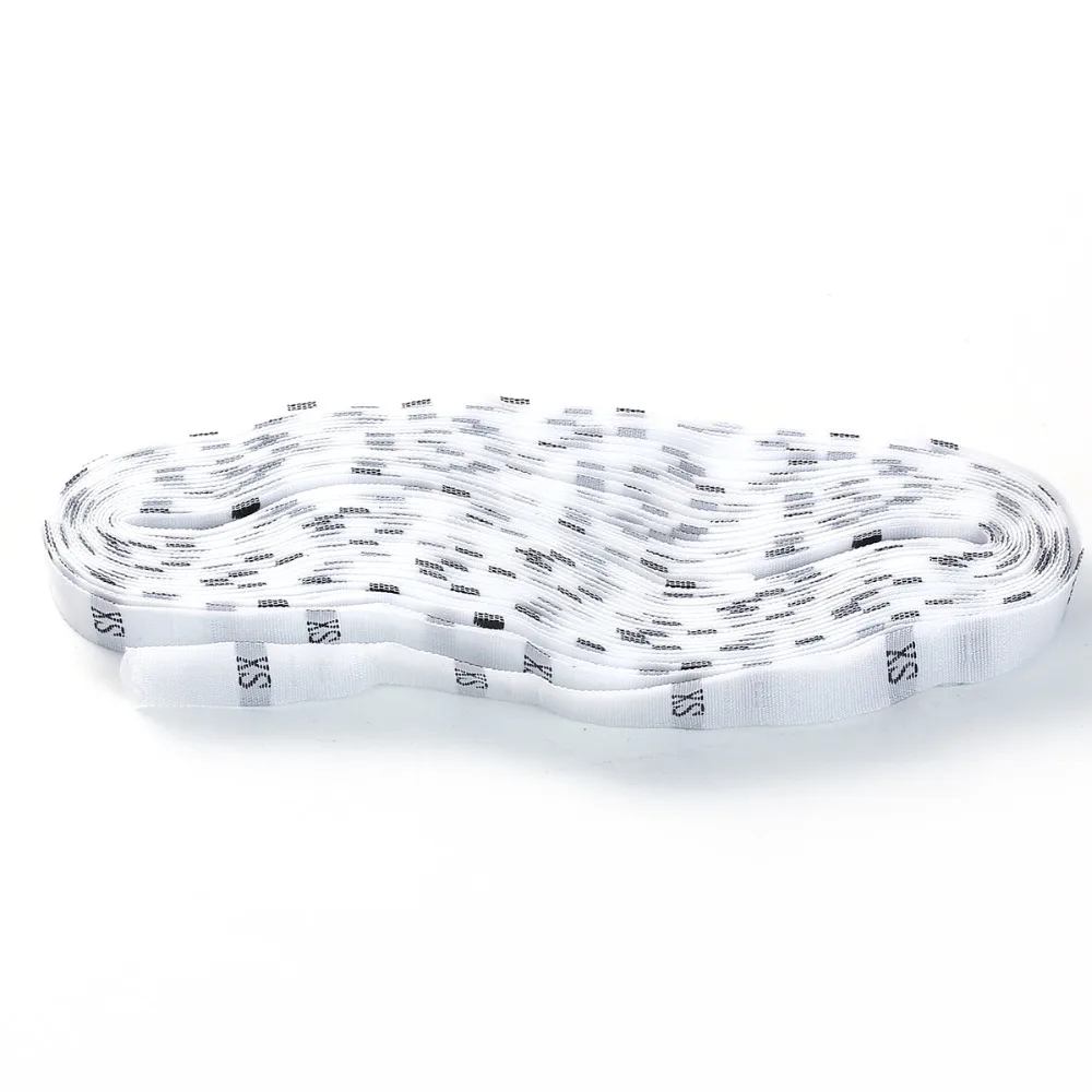 DoreenBeads размер этикетки одежда тканые бирки XS-2XL белый черный 32 мм(1 2/") x 12 мм(4/8") 1 рулон(около 400 шт