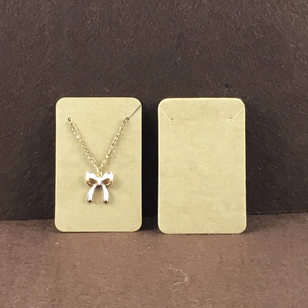 Новое поступление 200 шт./лот 9*5 5 см крафт бумага Круглый уголок ожерелье открытки