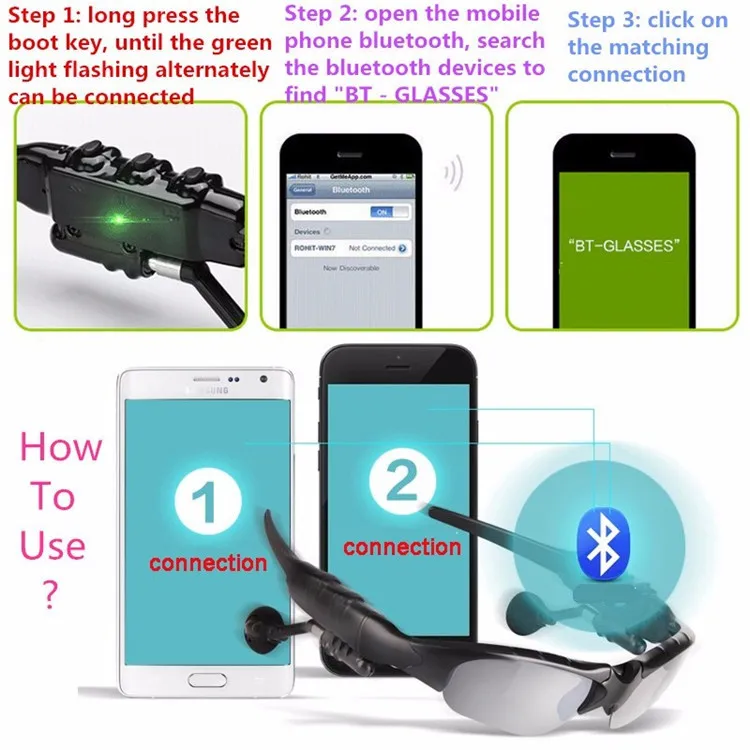 Bluetooth Sunglasses Sun Glasses Polarized Wireless Headphone With Microphone Outdoor Glasses with Mic Casque for sony xiomi