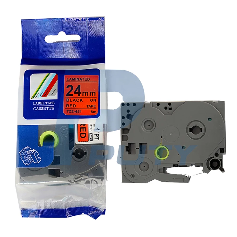 Горячая продажа 10 шт./лот черный на красном tz этикетка лента Кассетный TZe 451 для p