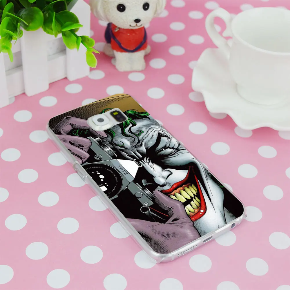 G55 Batman Джокер Темный Рыцарь Прозрачный Жесткий PC Case Cover For Samsung Galaxy S 3 4 5 6 7 Мини Края