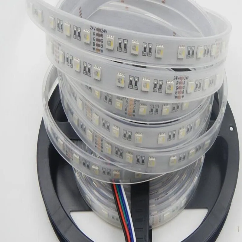 DC24V/12 V 4 цвета в 1 PCB SMD 5050 RGBW светодиодные полосы света светодиодный RGB10MM/12 мм+ белый/теплый белый несмонтированная плата зарядного устройства/эпоксидная смола/корпус/клей/ламповый усилитель/5 M