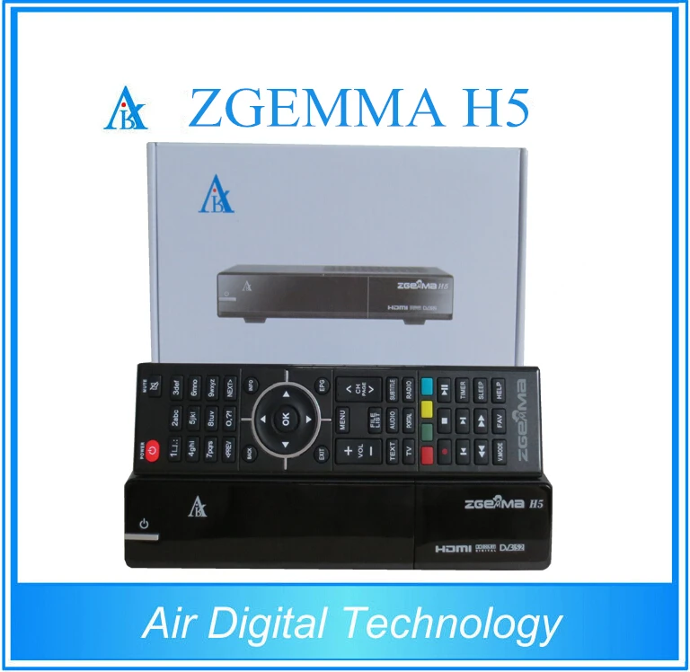 2 шт./лот Zgemma H5 комбо DVB S2 + T2/C Linux двухъядерный цифровой ТВ приемник HEVC H.265