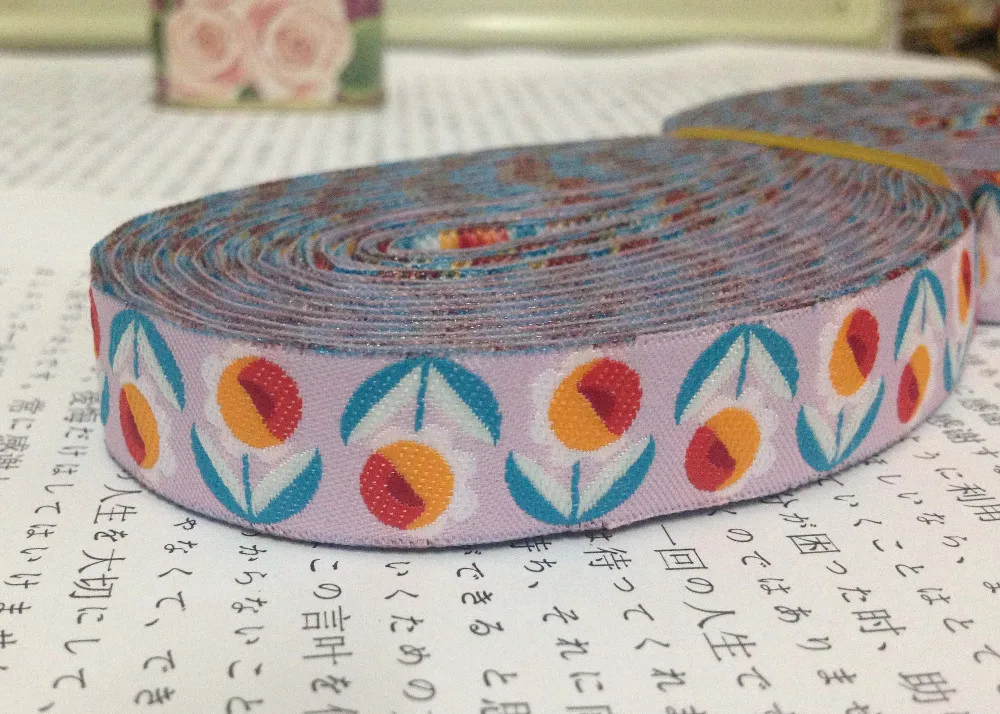 ZERZEEMOOY 5/8 ''(16mmx10yards) плетеная жаккардовая из Полиэстера Лента цветок лента