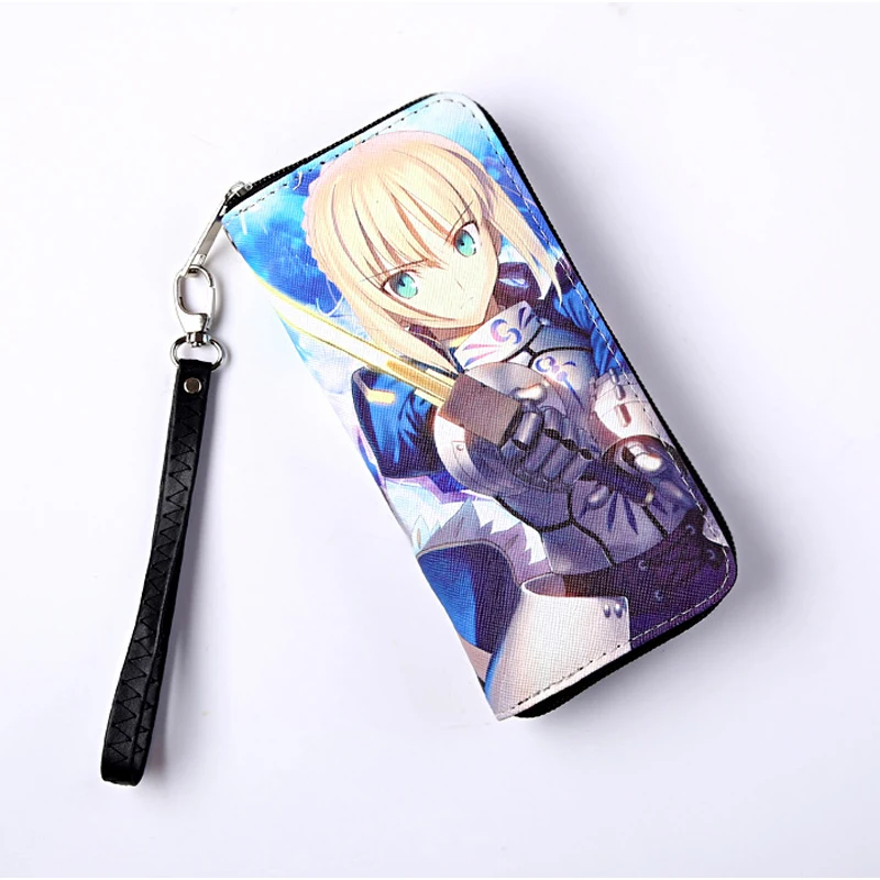 Аниме Fate/stay night/Fate/Zero Cool PU кошелек Saber Lily/Altoria Pendragon длинный стильный на молнии|wallet