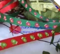 [IuBuFiGo] 3/"(9 мм) Рождественская лента X'mas лента grpsgrain 100 ярдов/лот