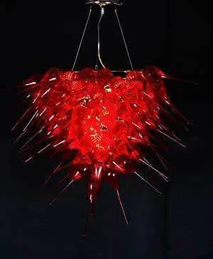 

Home Decoration Contemporary Hand Blown Glass Amber Crystal Chandelier