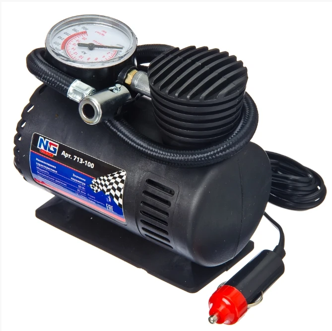 КОМПРЕССОР автомобильный I NEW GALAXY Цилиндр 60Вт 12л/мин провод 3м + переходники I|automobile