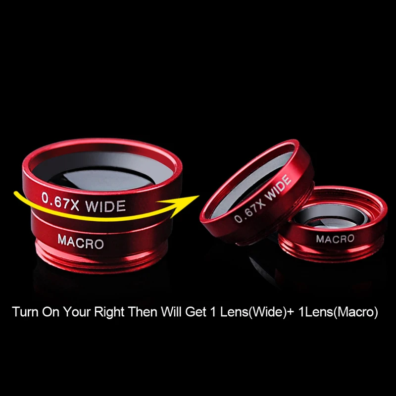 NKOBEE Универсальный Мобильный Телефон Линзы 3 в 1 Широкоугольный Макро Рыбий Глаз