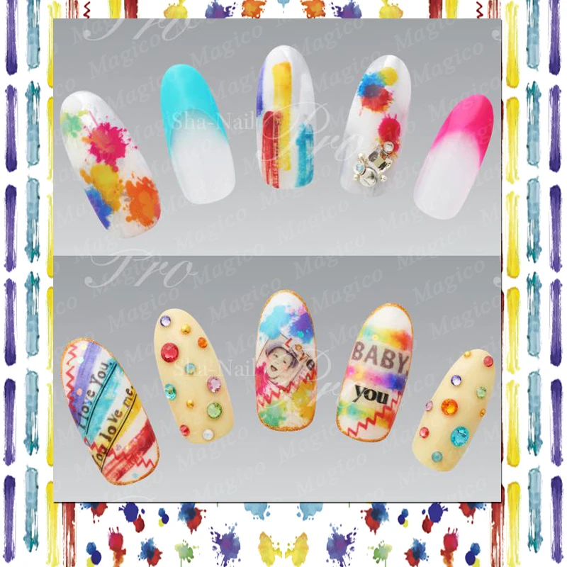 1 лист разноцветные наклейки для дизайна ногтей|nail wraps|nail art stickers decalssticker decal |