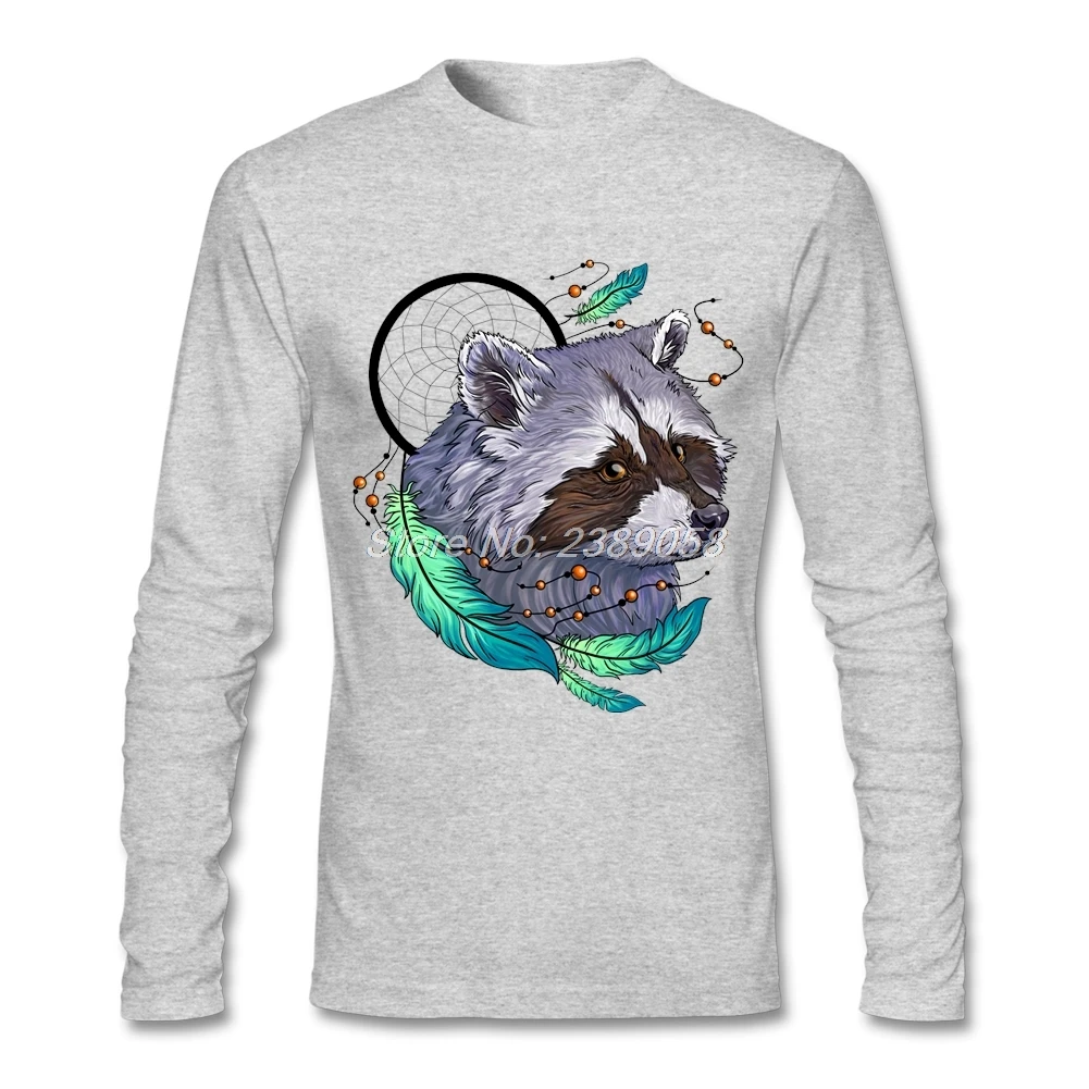 Мужская футболка модная брендовая индийская с енотом крутая Хлопковая мужская