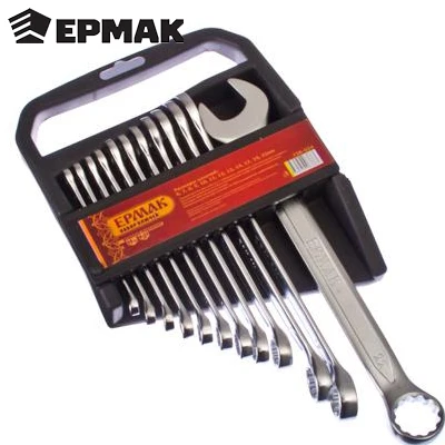 НАБОР ГАЕЧНЫХ КЛЮЧЕЙ &quotЕРМАК&quot 12 предметов ( 6 22 мм) рожково накидныe|set of wrenches|tools