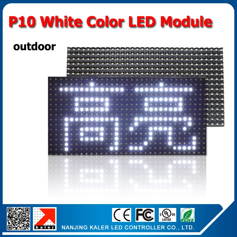 Светодиодный наружный водонепроницаемый белый цвет p10 светодиодная рекламная панель 16x32 см светодиодный модуль дисплея от AliExpress WW