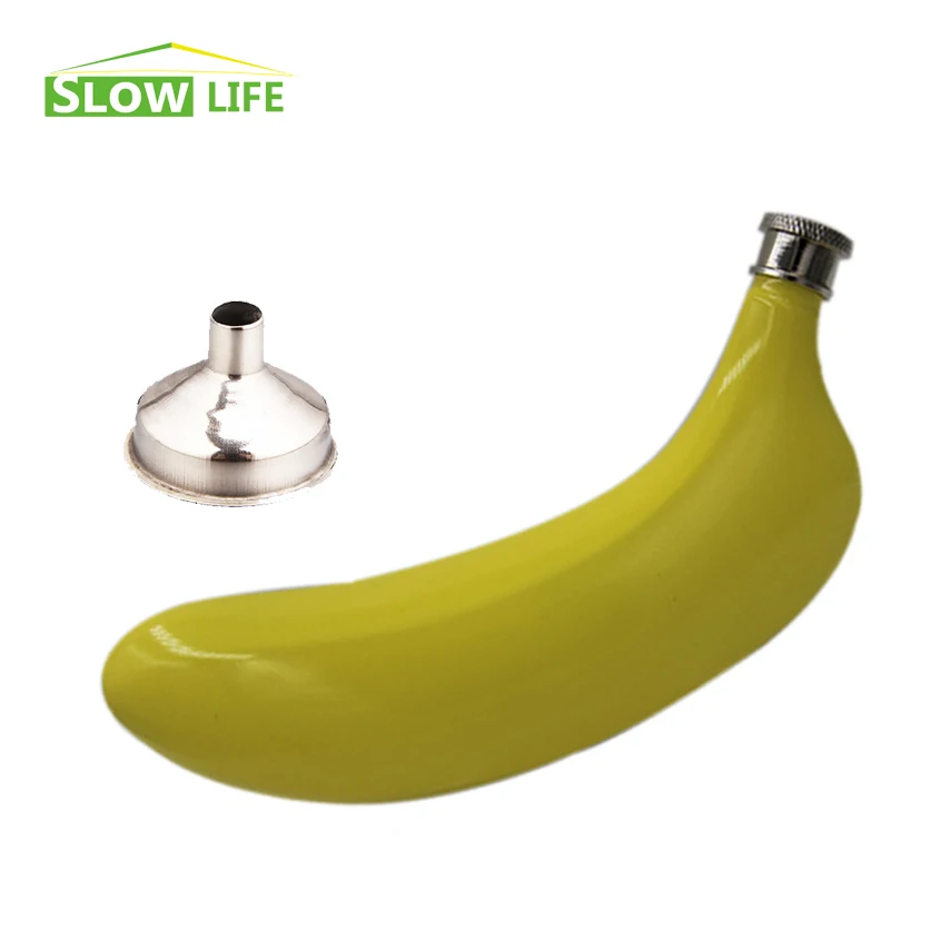 ГОРЯЧИЙ банан из нержавеющей стали фляга 5 унций посуда для напитков виски ликер