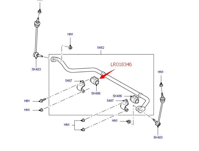 Автомобильный резиновый буфер для Land Rover LR4 Discovery передний стабилизатор втулка