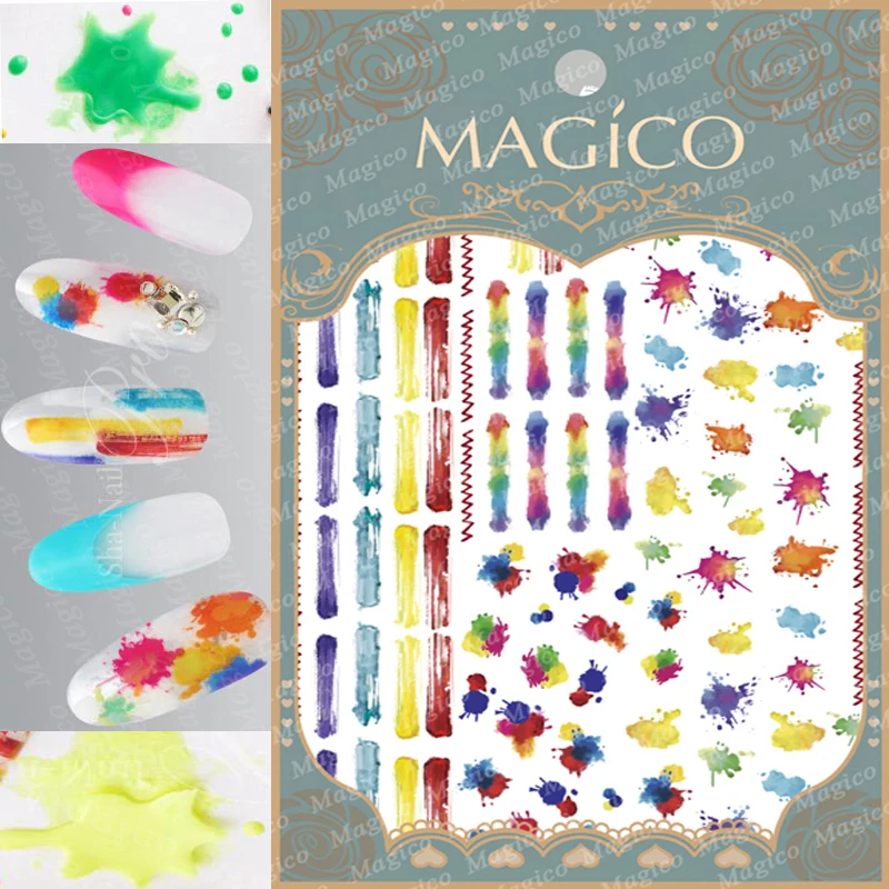 1 лист разноцветные наклейки для дизайна ногтей|nail wraps|nail art stickers decalssticker decal |