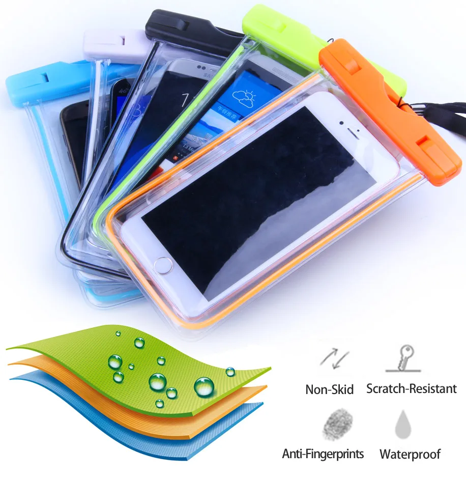 100% герметичны прозрачный Водонепроницаемый люминесцентный мешочек чехол для