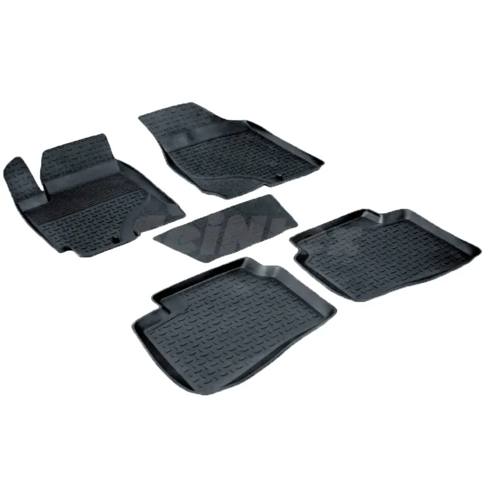 Резиновые коврики для Kia Cerato II (2009 2012) с высокими бортиками (Seintex 01482)|rubber floor mat|floor