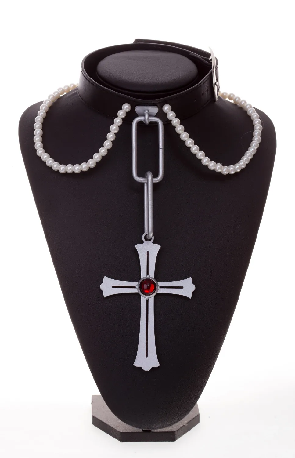 Rosario + Vampire Cosplay Accessories Akashiya Moka Cross Necklace | Costume Props