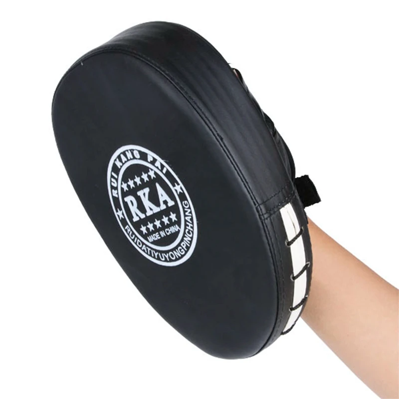 Черная перчатка для ММА кожаная тренировочная площадка с фокусом боксерская