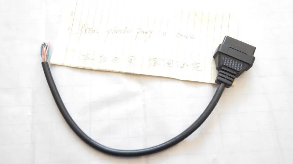 FINETRIP цена 1 шт. OBD II OBDII OBD2 гнездовой разъем 16pin для открытого конца кабеля 16 pin адаптер