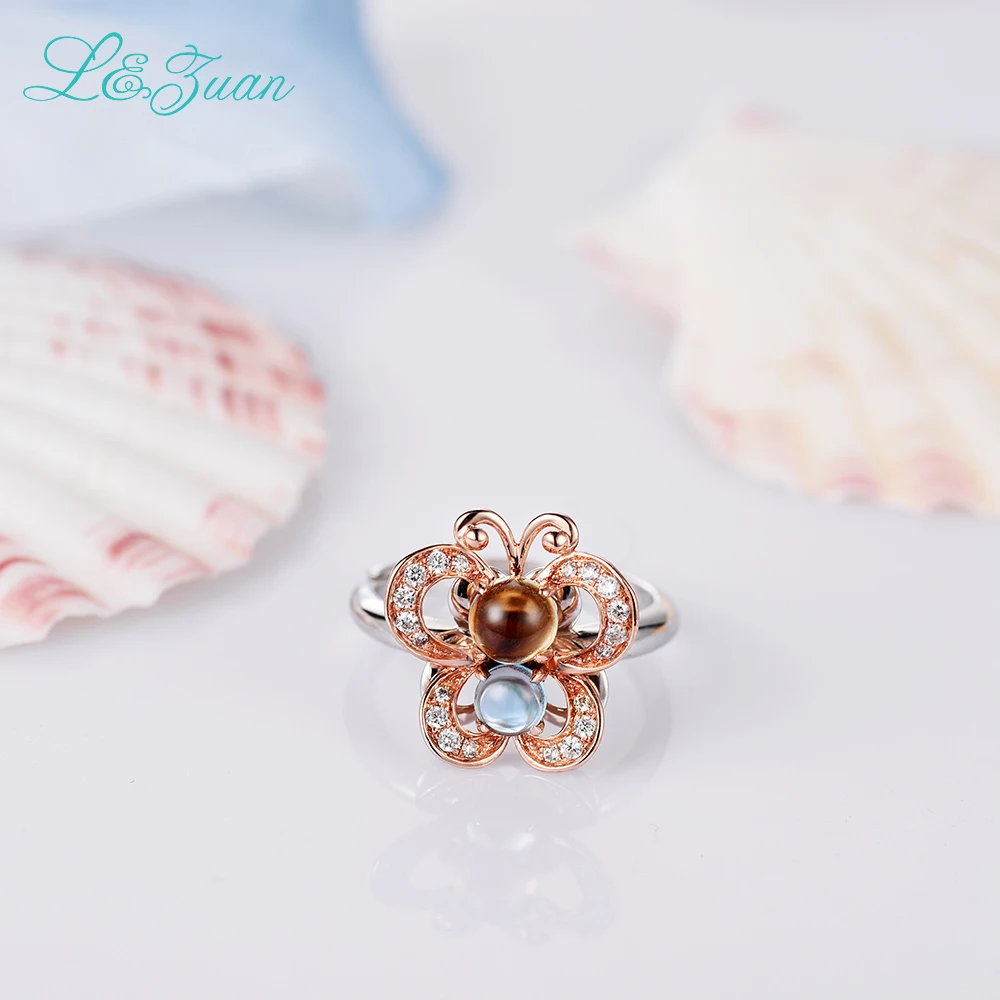 I &amp Zuan кольцо с милой бабочкой из стерлингового серебра 925 пробы натуральный