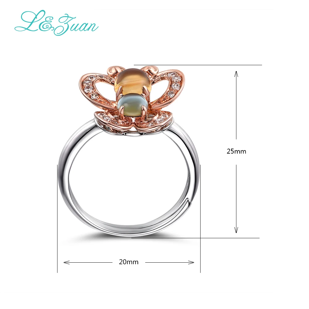 I &amp Zuan кольцо с милой бабочкой из стерлингового серебра 925 пробы натуральный